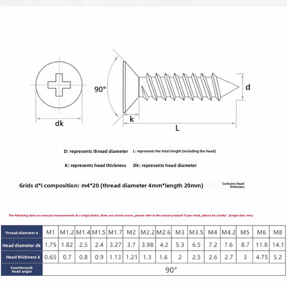 Extra Long 304 Stainless Steel Phillips Flat Head Self-Tapping Screws -M2 M3 M4 M5 M6 M7 M8.Perfect for thick materials with enhanced grip and stability.